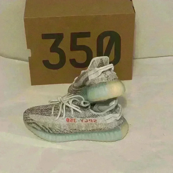 Yeezy boost 350 zebra blue tint mens size 8 shoes - Picture 3 of 4